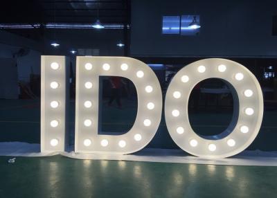 China Light Up Large Alphabets Wedding Letter Lights I Do With LED Light For Wedding Party for sale