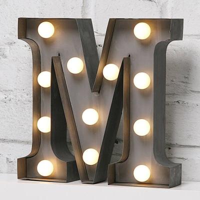 China Metal Customized Color LED Carnival Lights Letter Sign For Home Decoration for sale