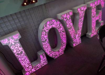 China Multicolor Big Love Letters For Wedding With Remote Controller Changable Colors for sale