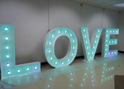 China Outstanding Wedding Illumiated LOVE Letter / Large Metal Letters With Lights for sale