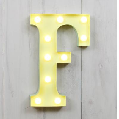 China Bright Color Light Up LED LED Carnival Lights , Battery Powered Metal Letter Lights for sale