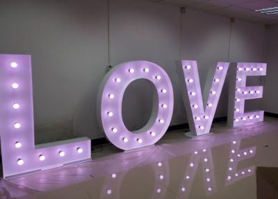 China LED Light Up LOVE Wedding Letter Lights , Large Metal Lighted Letters for sale