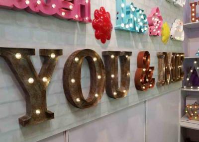 China Vintage Rustic Wedding Letter Lights , Light Alphabet Letters For Wall Decoration for sale