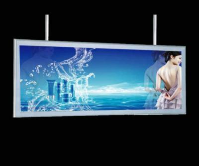 China Large Slim LED Aluminum Frame Light Box / Lighted Poster Frames Top Hanging for sale