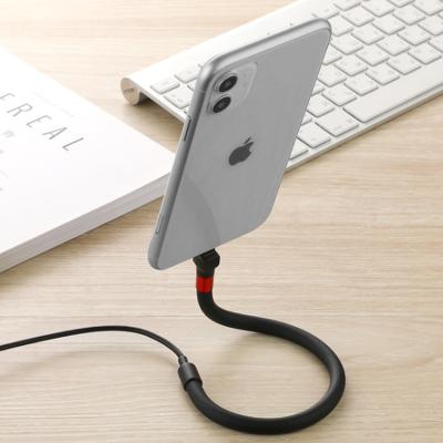 China Foldable USB Cable Foldable and Adjustable Stand Cable Mobile USB Fast Charging Data Cable for sale