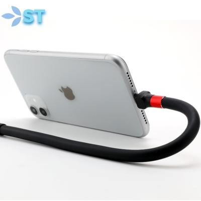 China Foldable USB Cable Foldable and Adjustable Mobile Phone Stand Fast Charging Cable Suitable for IOS USB C Mobile Phones for sale