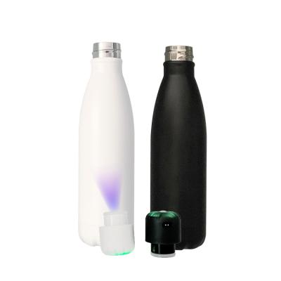 China Viable Wholesale Fashion Double Wall 304 Stainless Steel Thermal Mug UV Sterilizing Water Bottle Purifier for sale