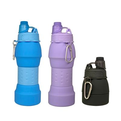 China Purple 2021 New Style Summer Viable For Kids Collapsible Water Bottle for sale