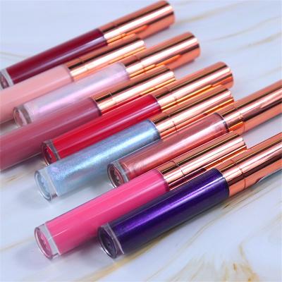 China Waterproof hot sale lip cream factory private label vegan lip gloss dark brown nude lip gloss for sale