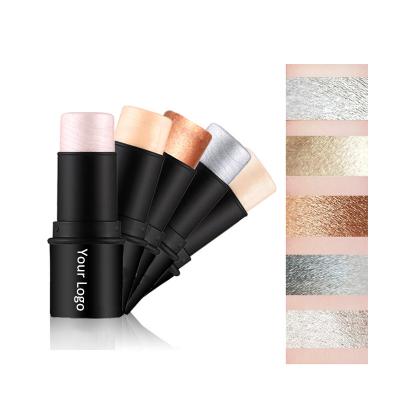 China Custom Logo Bronzer Highlighter Stick Waterproof 5 Colors Shimmer Highlighter Bar Stick Private Label Pencil Makeup for sale