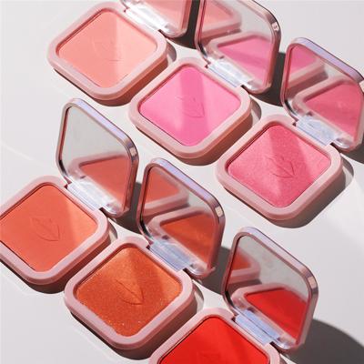 China Wholesale waterproof blush makeup pigment high matte and shimmer cheek blush waterproof private label blush palette for sale