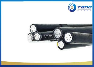 China Triplex Overhead Service Drop Cable 600V PE / XLPE Insulation Black Color for sale