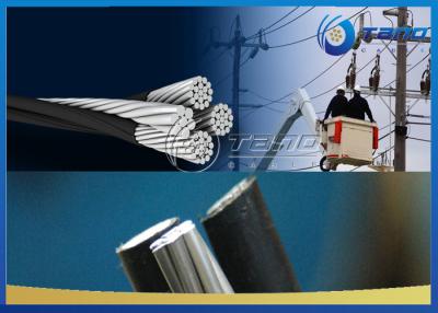 China 4 Core Overhead Service Drop Cable ABC Cable ASTM Aluminium Conductor 0.6 / 1kv Voltage for sale