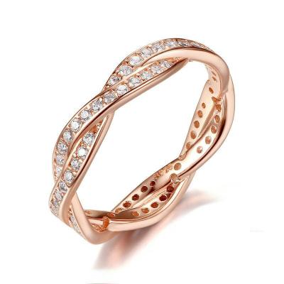 China Other Latest Finger Ring Silver 925 Rose Gold Jewelry Special CZ Gemstone Zircon Designs Ladies Ring Time-limited for sale