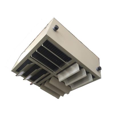 China 25kW 86000BTU Industrial Ceiling Suspended Fast Heater Warehouse Factory Compressed Air Source Fan Heater Industrial Steam/Air Heater for sale