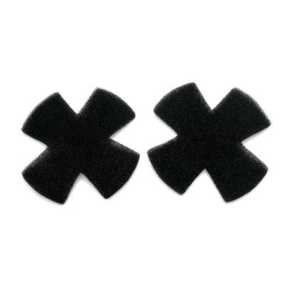 China Hot-selling breathable factory outlets special-shaped protective black cotton butterfly sponge processing earphone protective cotton wholesale for sale