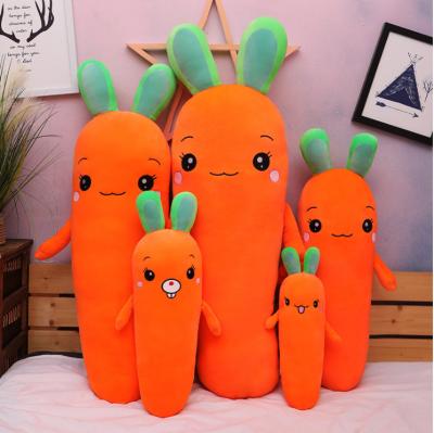 China Plush Carrot Rabbit Pillow Plush Toy Creative Vegetable Carrot Doll Kindergarten Children Small Gifts for sale