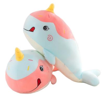 China Kids Birthday Low MOQ Sweety Cute Colorful Whale Litleo Plush Toy Doll Creature Large Rag Doll Long Sleeping Pillow for sale