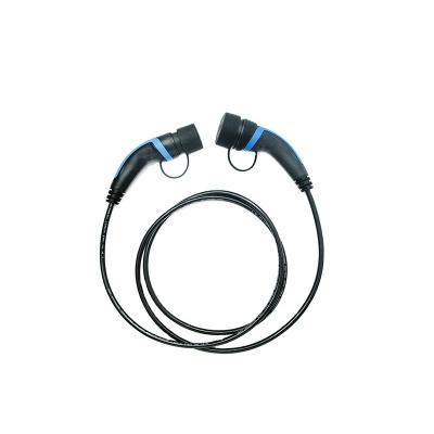 China Black Type2 Mode3 to Type2 32A 250V ev charging cable type - 2 ev charger IEC62196 home use car charging cable for sale