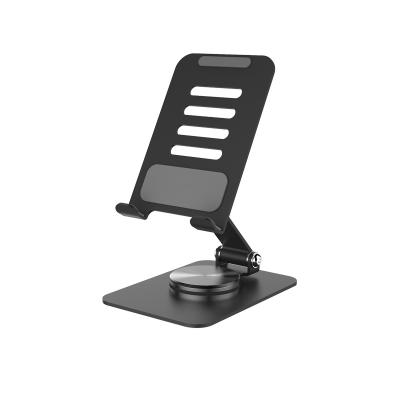 China Adjustable Metal Mobile Phone Holder 360 Rotation Portable Adjustable Desktop Foldable Mobile Phone Holder for sale