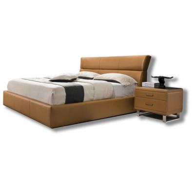 China Slim High Quality Leather King Size Bed Design Hotel/Villa Bedroom Beds Double Bed Headboard Special Comfortable Hot Sale for sale