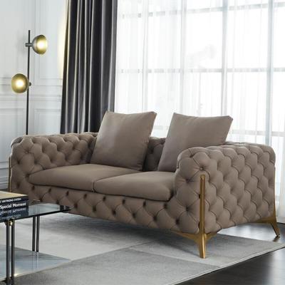 China Sofa 3 seater 2 adjustable seat modern feather frame metal furniture living room sofa(other) set for sale