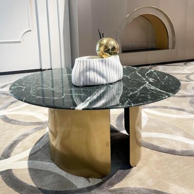 China Simple Modern Soft Cushion Headboard Designs Stainless Steel Table Frame Marble Gold Coffee Table Set Home Furniture for sale