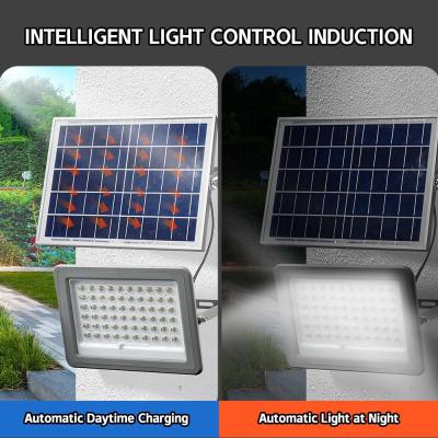 China IP65 Iluminação solar LED de exterior 100W 6000K LED Luz de inundação à venda