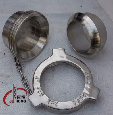 China Oilfield Drilling Manufacture API ISO9001 Stainless Steel Butt Weld Hammer Union Pipe Fittings for sale