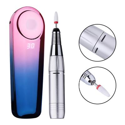 China LCD Display 30000RPM Cordless Manicure Drill Machine Professional Brushless Nail Drill MWR-NN-10 for sale