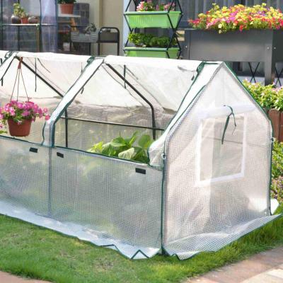 China Easily Assembled Home Tunnel Greenhouse Thermal Insulation Movable Greenhouse Outdoor Cover for sale