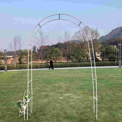 China Arch Decoration Garden Background Pergola Iron Frame High Quality Wedding Flower Stand Easily Assembled for sale