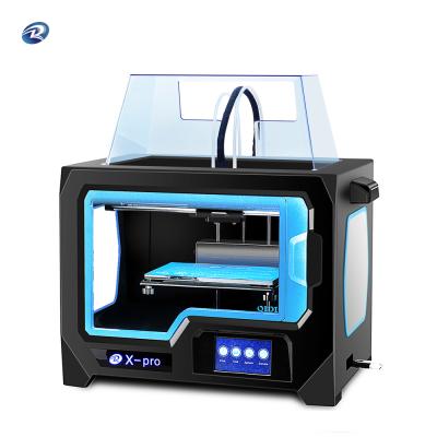 China All Metal Frame Best Hot Selling Dual Extruder Dual Nozzle Print Desktop Touch Screen 3d Printer With Filament PLA ABS for sale