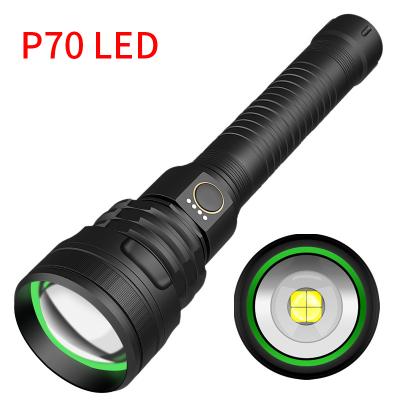 China High Power XHP70 LED Daily Light Portable Aluminum Torch Outdoor Waterproof USB Rechargeable Led Flashlights for sale