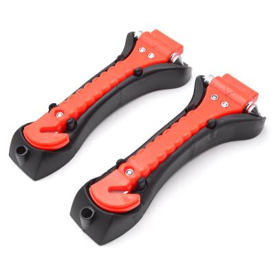 China Carbon steel + ABS factory supply 2 in 1 multi-functional car rescue hammer and emergency exit hammer to break the window for sale