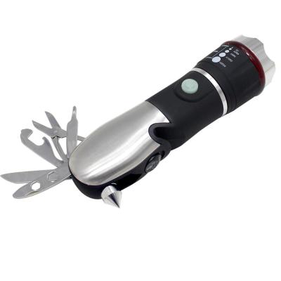 China Multi Tool In One 2021 Factory Item Multi Tools Led Flashlight With Life Safety Backup Hammer for sale