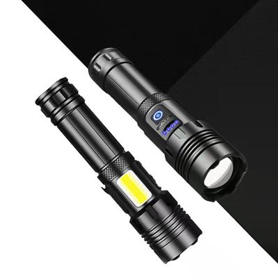 China Powerful Zoomable Tactical Flashlight 20W P70 Led Torch High Power Flashlight Aluminum Waterproof Torch for sale