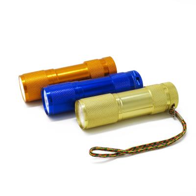 China Emergency Factory Wholesale Mini Uv Torch Light Waterproof Portable Torch 9 Aluminum Alloy Led UV Flashlight for sale