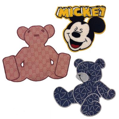 China Cheap Price Fashion Embriodery Patch For Clothes Mickey Bear Towel Embroidery Patch Cute Cartoon Clothes Decorative Pants Bag T-shirt Hole Decal for sale