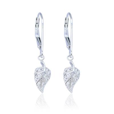 China ZHILIAN Latest CLASSIC Artificial Handmade Cubic Zircon Gemstone Silver Earrings Temperament Ear Jewelry for sale