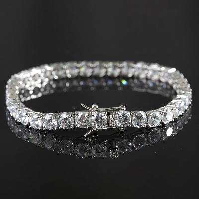 China CLASSIQUE 2mm 2.5mm 3mm 4mm 5mm Stone Rainbow 3A CZ Jewelry 18K White Gold Plated Diamond Tennis Chain Bracelets for sale