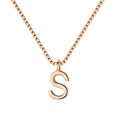 China Eco-Friendly Custom Sterling Silver S Letter Initial Necklace for sale