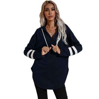 China J12037 Anti-wrinkle Women's Fall/Winter 2021 Loose Hoodie With Batwing Sleeves for sale