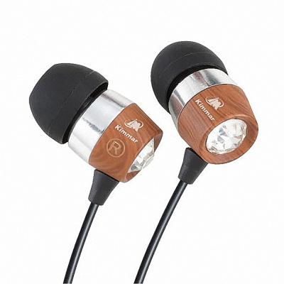 China New Style In-ear Headphone Cool Wooden In-ear Stereo Earbuds Wooden Earphone for sale