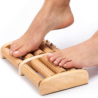 China Wood Relax And Relieve Plantar Fasciitis , Wooden Foot Massage Roller for sale