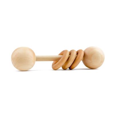 China Baby wooden organic wooden rattle for sale