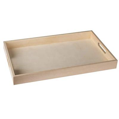 China Good Price Viable New Type Customized Wooden Afternoon Tea Tray Wood Tray For Sale for sale