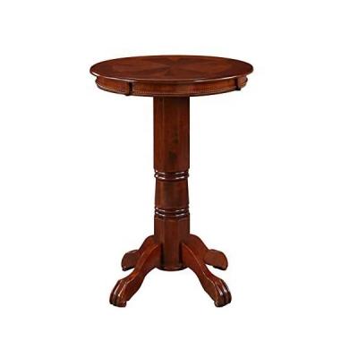 China Traditional solid carved wood base the round table, cherry color for sale