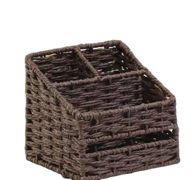 China Plant Plankton 'Stuff' Design Storage Shelf Minimalist Woven Desktop Basket/Universal Organizer Bin for sale