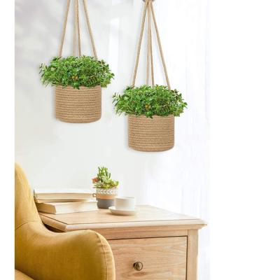 China Eco-friendly Factory Wholesale Customized Natural Hanging Plant Hand - Woven Baskets for sale